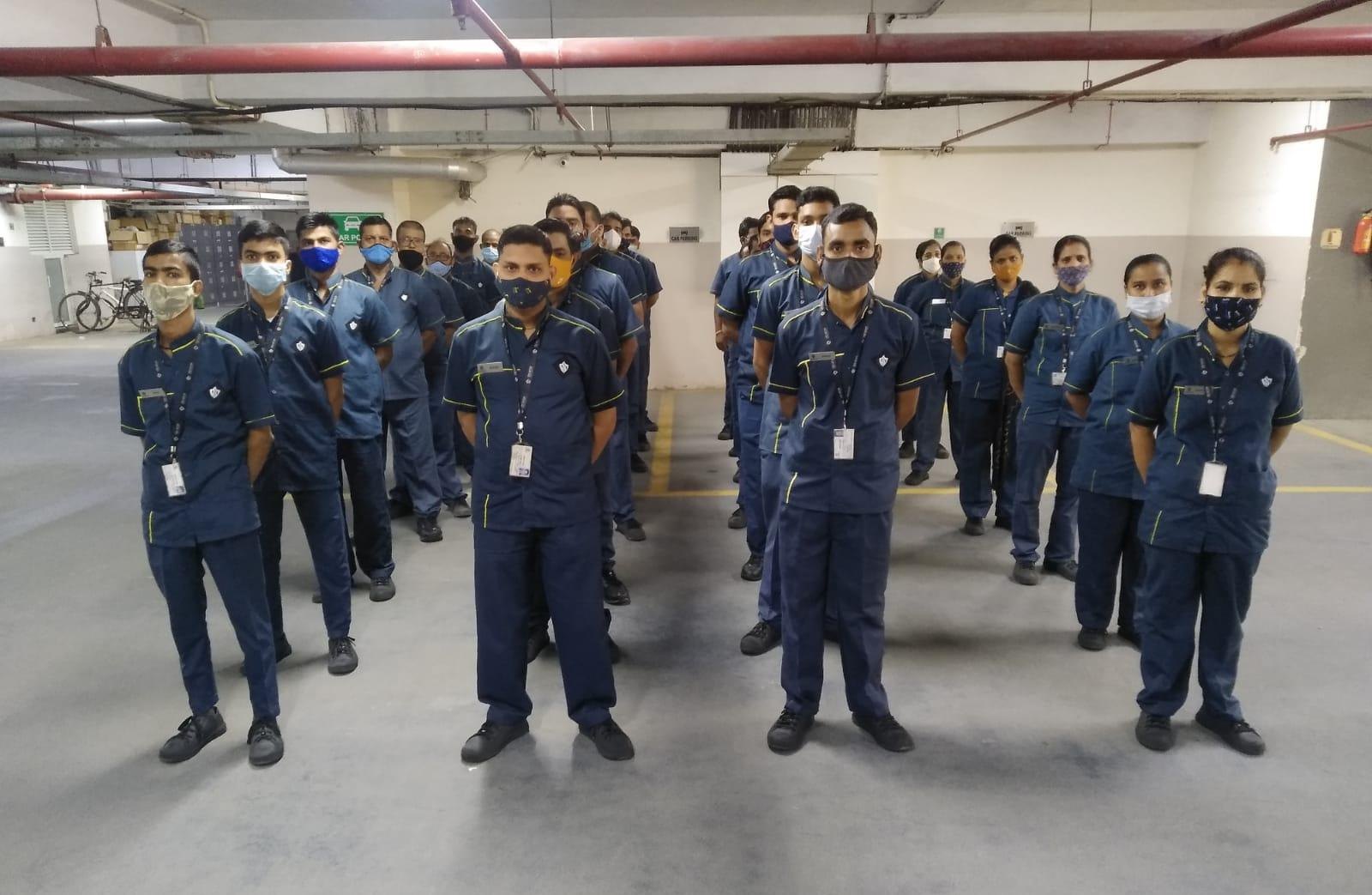 Creantum personnel assembled during a training and briefing session